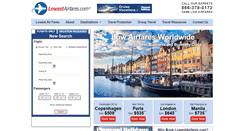 Desktop Screenshot of lowestairfares.com